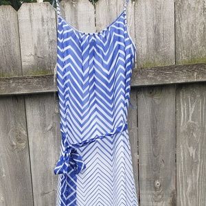 Blue Zigzag Design Maxi